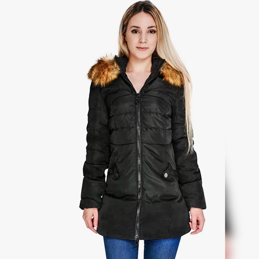 HP NWT Valuker Women's Down Coat With Fur Hood 🧥